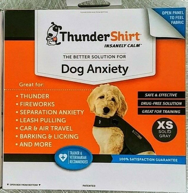 THUNDERSHIRT FOR DOG ANXIETY BEHAVIOR TRAINING GRAY XS (OR XXS BY REQUEST)