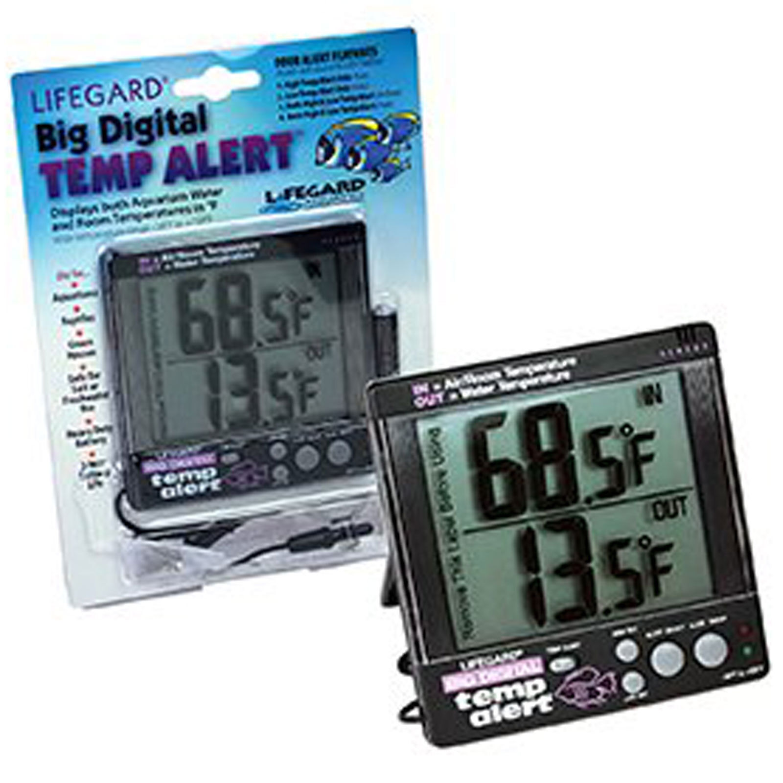 Lifegard Aquatics Big Temp-Alert Digital Aquarium Thermometer FREE USA SHIPPING