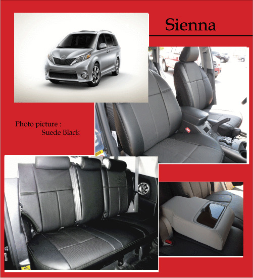 11 up Toyota sienna Black Leather Seat cover 8 passeger