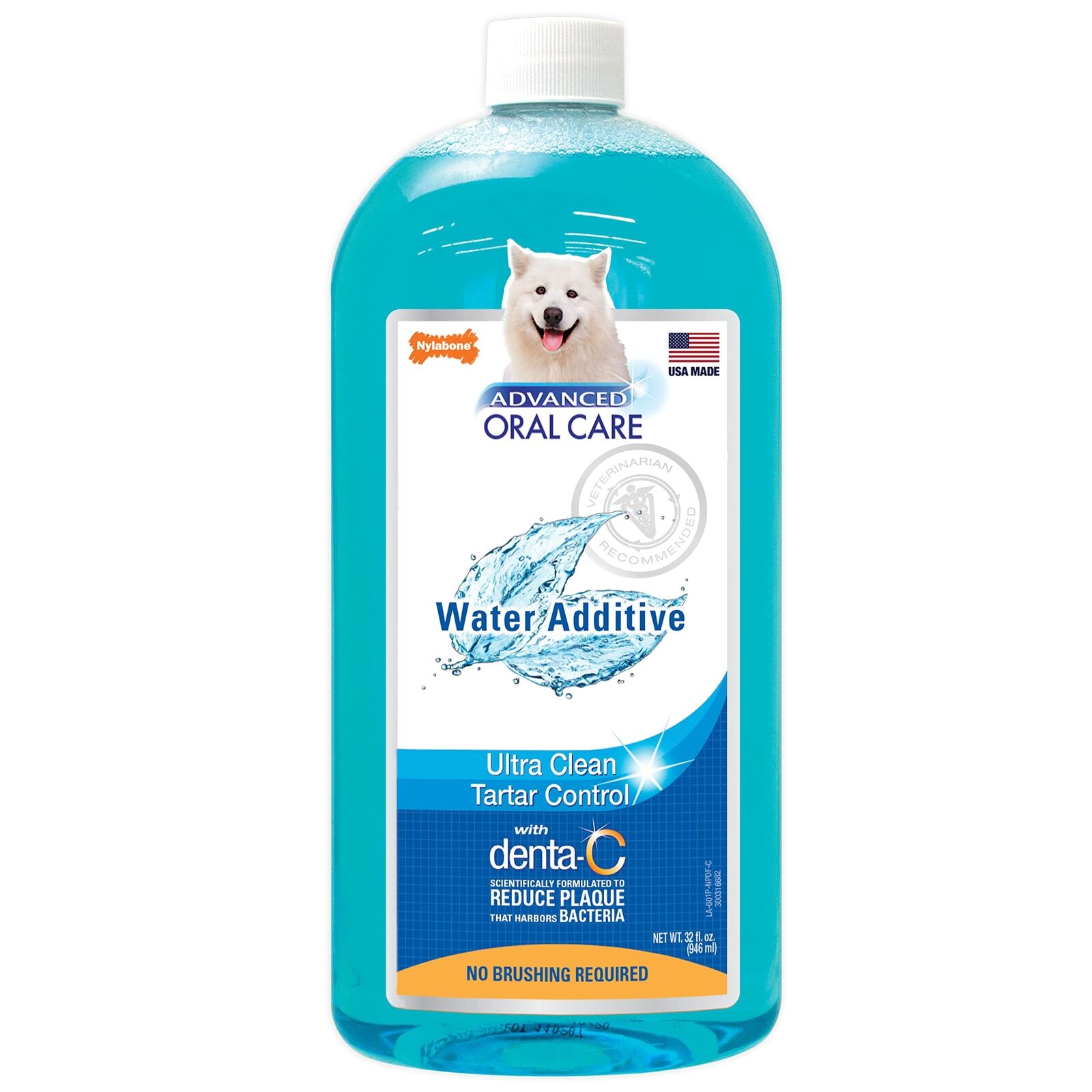 32 oz-Advanced Nylabone Oral Care Water Additive Ultra Clean Dogs Tartar Control