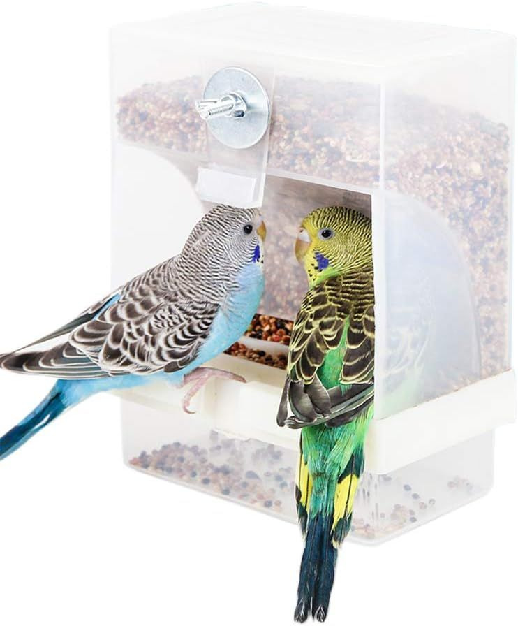 Automatic Bird Feeder No Mess for Cage Inside Birds Stuff Accessories... 