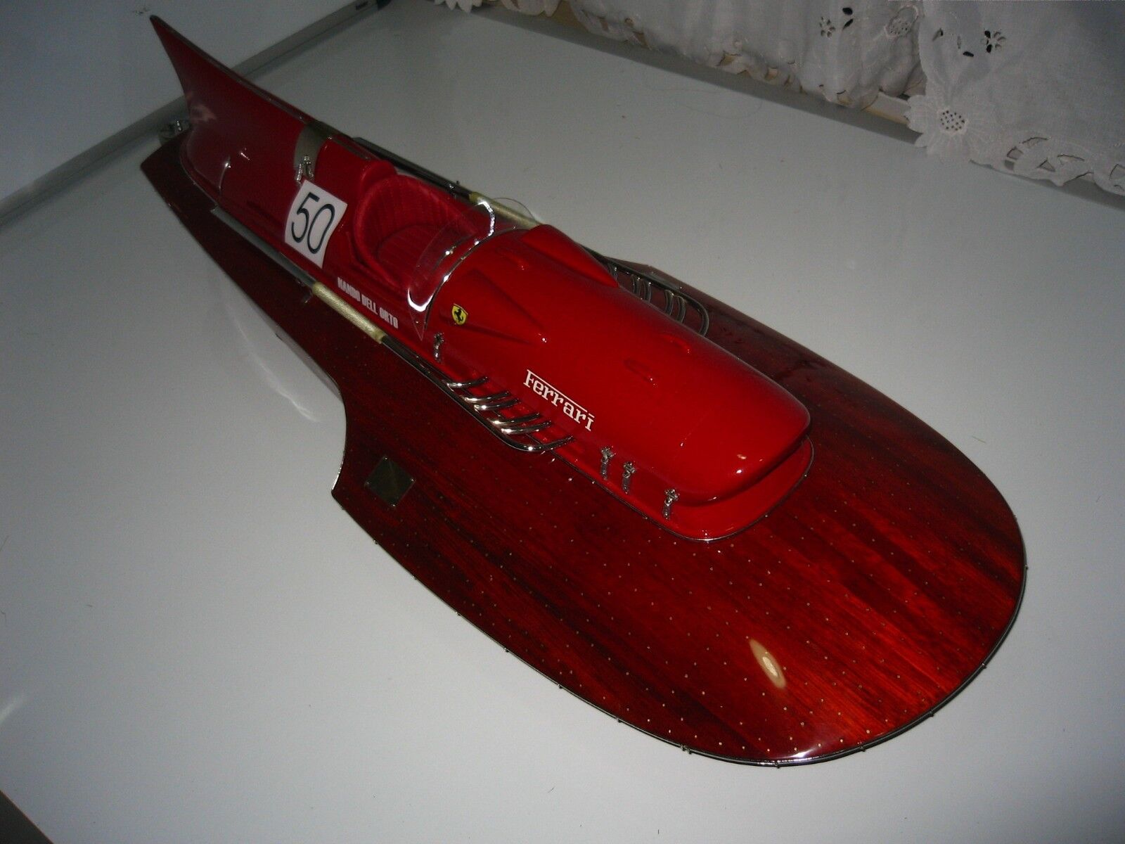 Ferrari Hydroplane high quality hand craft wooden model ship speed boat 32\