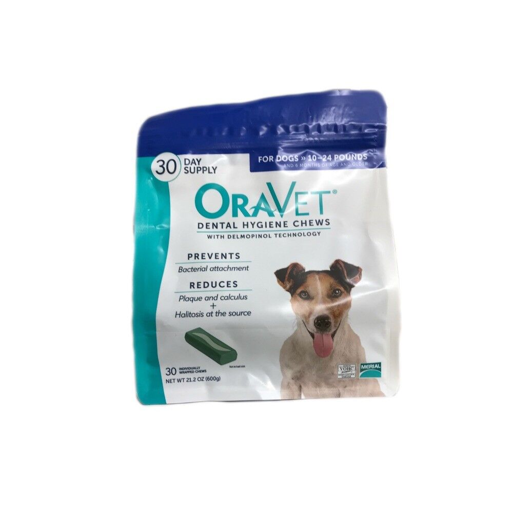 Oravet Dental Hygiene Chews Small Dogs 10-24lbs 30ct By Merial 