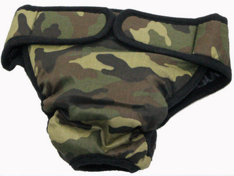 Washable Dog Diaper Female Pet Pant Reusable Puppy Camo Red Black Doggie Diapers