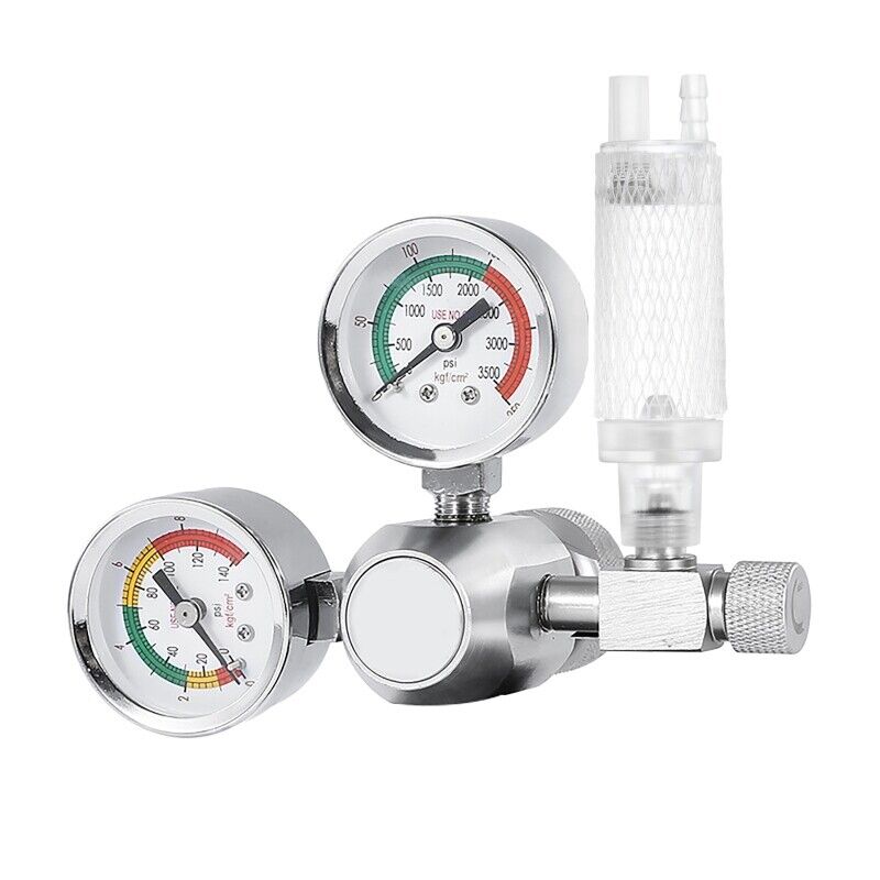 Aquarium CO2 Regulator Solenoid Valve Check Bubble Meter Counter Pressure Reduce
