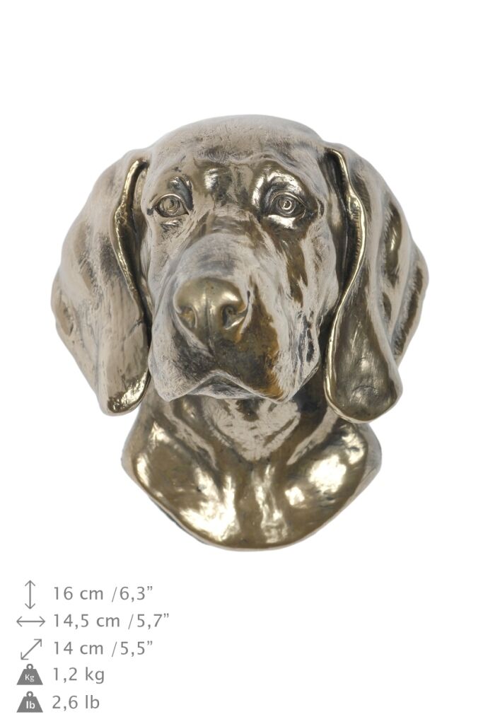 Weimaraner statuette to hang on the wall, Art Dog , CA