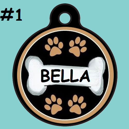 Cute Name Dog-Puppy-Pet-ID-Tags-Personalized-for dog Collars or Harnesses- CUTE