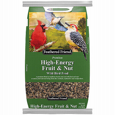 Feathered Friend 14393 High-Energy Fruit & Nut Wild Bird Food, 16 Lb. Bag -