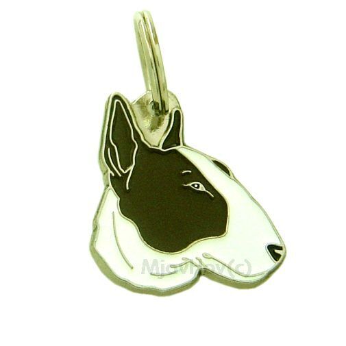 Dog name ID Tag Bull terrier, Personalized, Engraved, Handmade, Charm