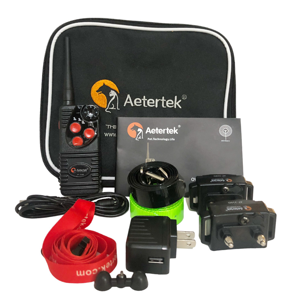 Aetertek 216D-550-2 600 Yard 2 Dog Training Anti Bark & Waterproof Collar