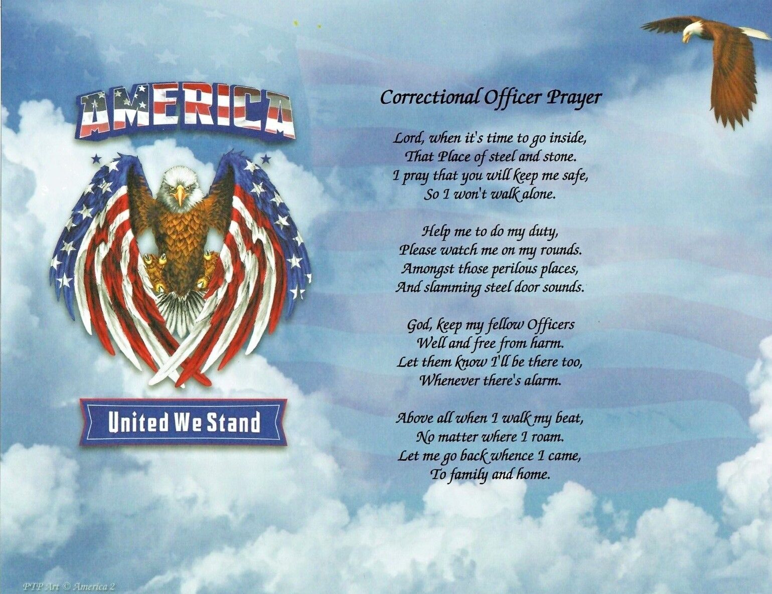 CORRECTIONAL OFFICER Poem Personalized Name Print Prayer
