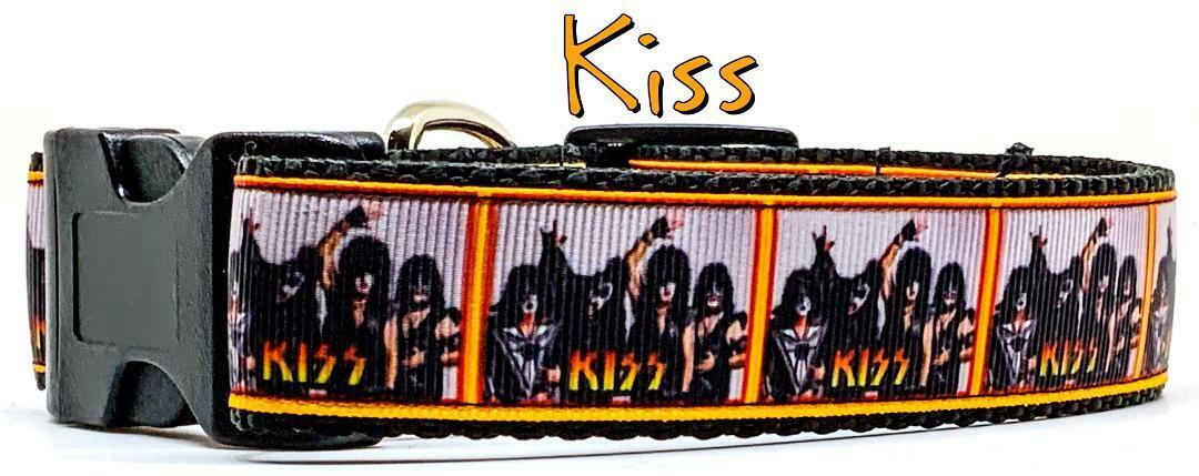 KISS dog collar rock N Roll handmade adjustable buckle 1\