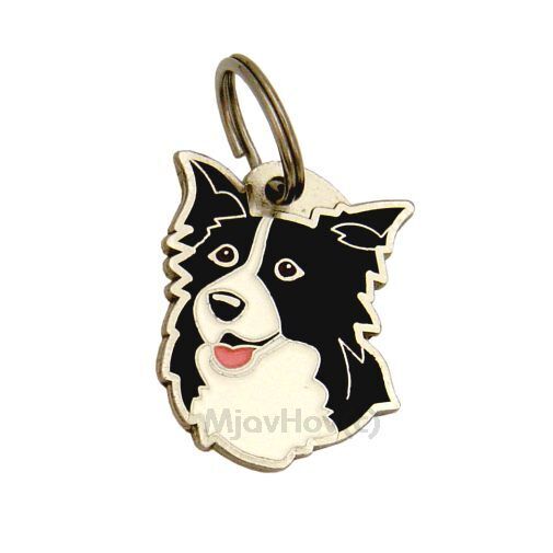 Dog name ID Tag,  Border collie, Personalized, Engraved, Handmade, Charm