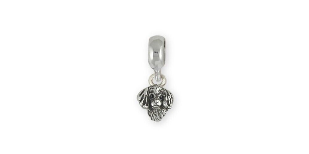 Cavalier King Charles Spaniel Puppy Charm Slide Jewelry Sterling Silver Handmade