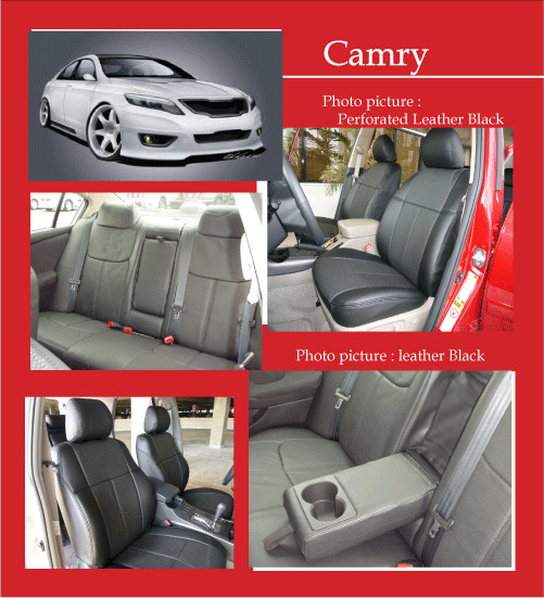 2007-2011 toyota camry SE clazzio Black leather seat cover
