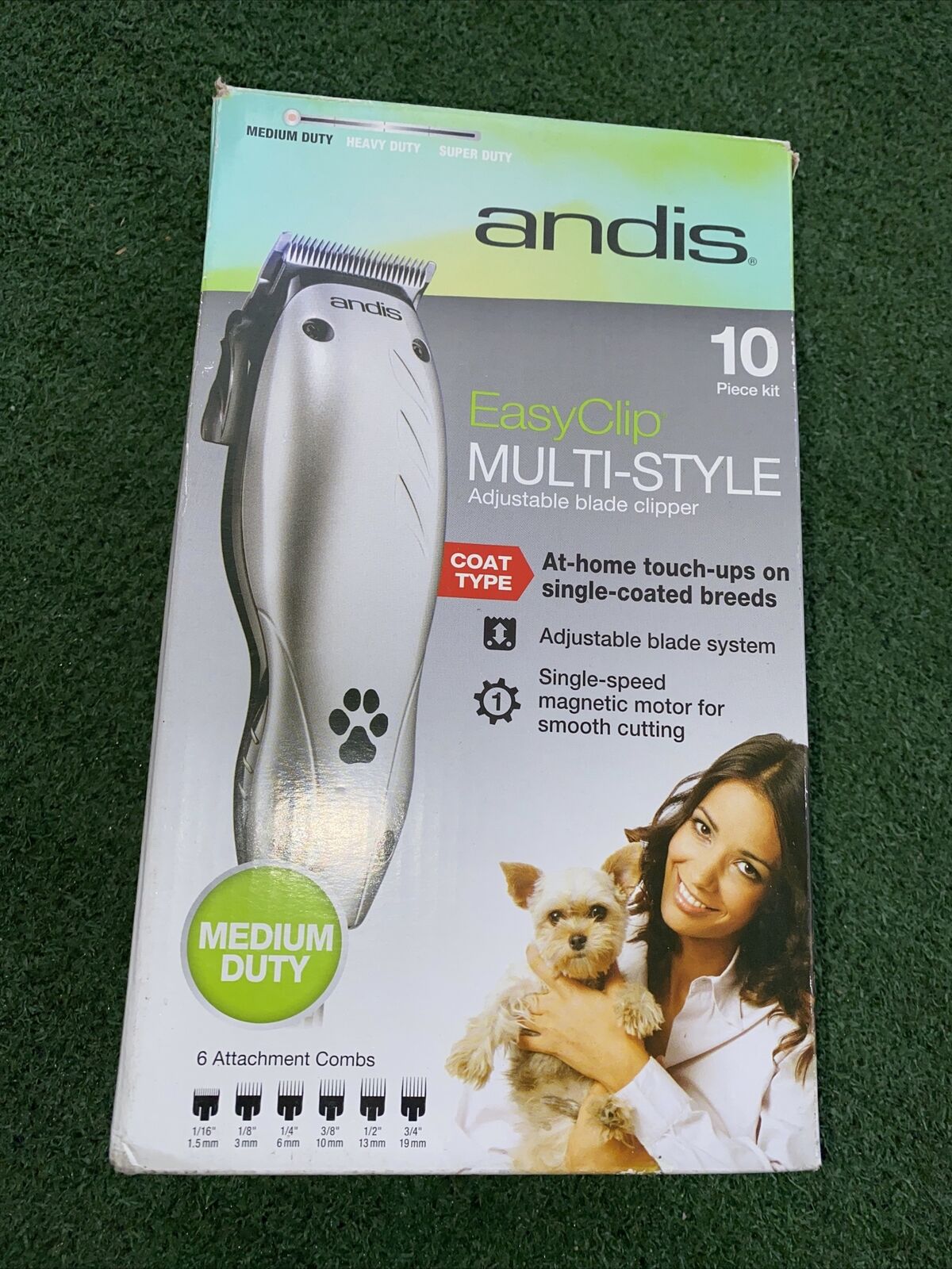 ANDIS Pet Grooming Kit Adjustable Blade Clipper MC-3 18400-P Easy Clip  
