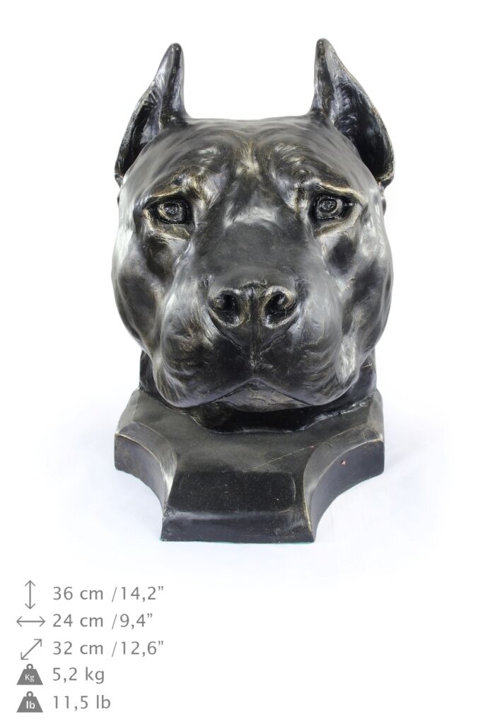 American Staffordshire Terrier cropped, big head, Art Dog Limited Edition, CA