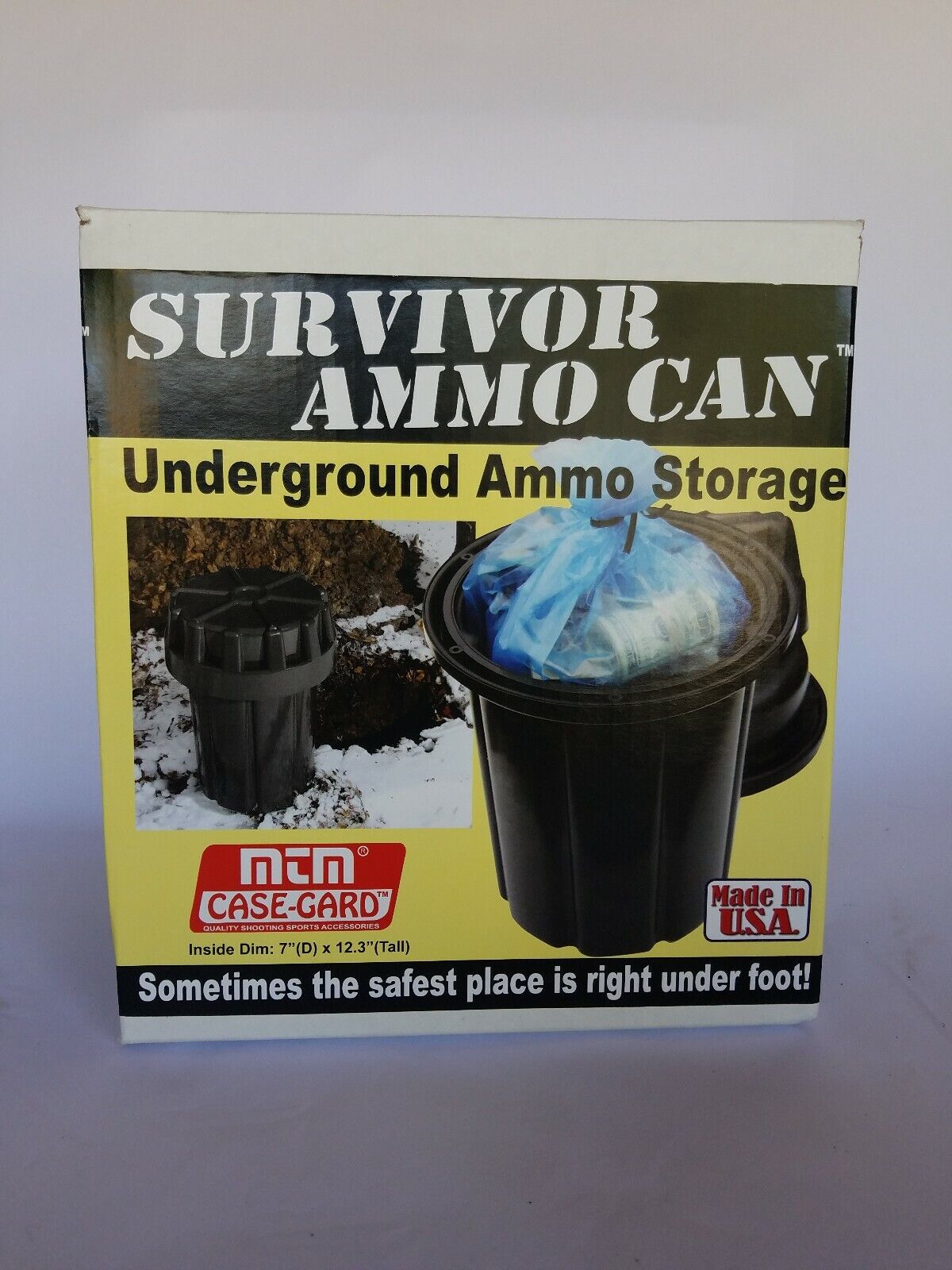 Prepper Survivor Storage Bucket Food Ammo Gun Underground O-Ring Sealed Lid Can