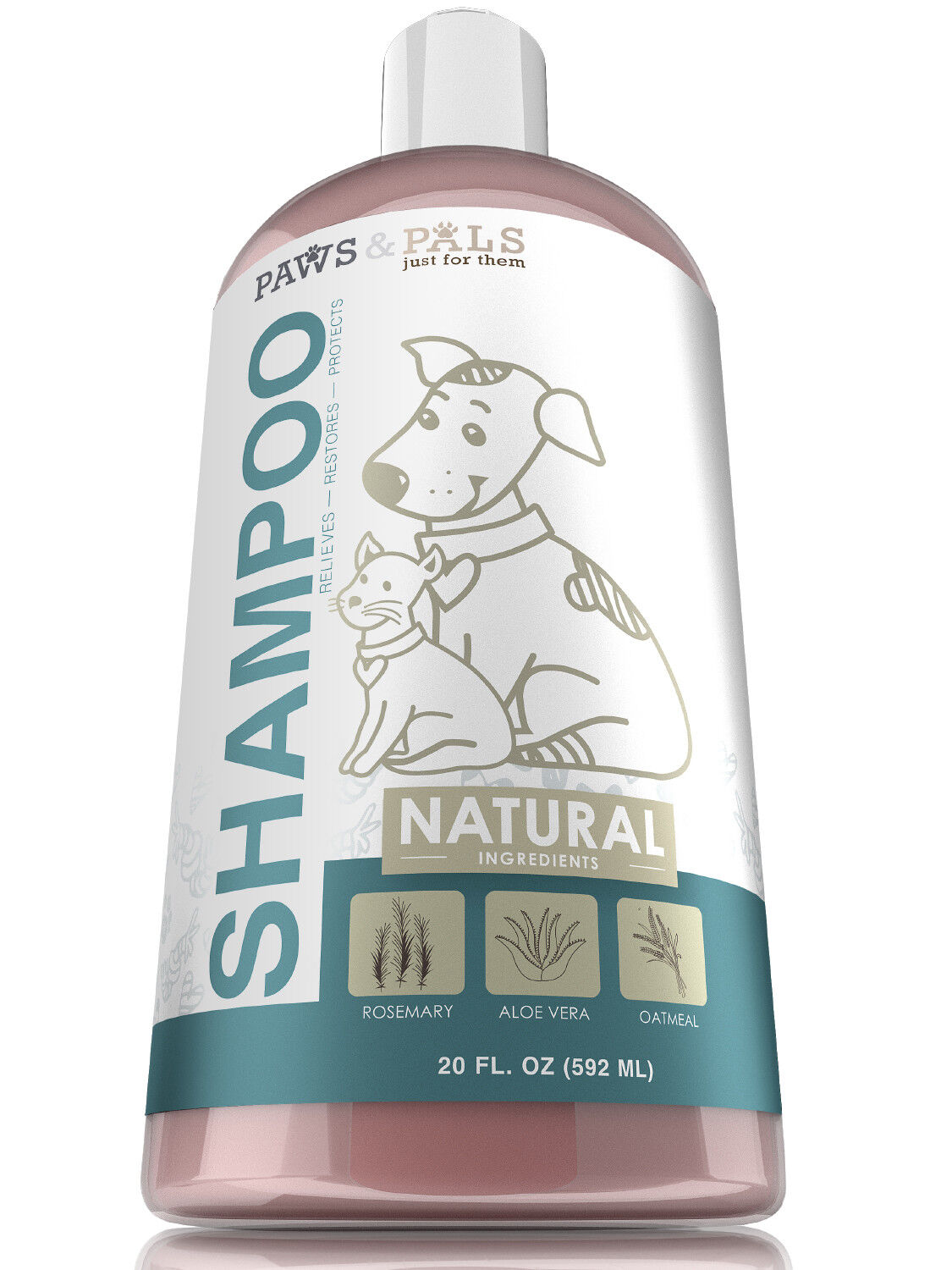 Natural Oatmeal Dog-Shampoo & Conditioner - 20oz Medicated Clinical Vet Formula