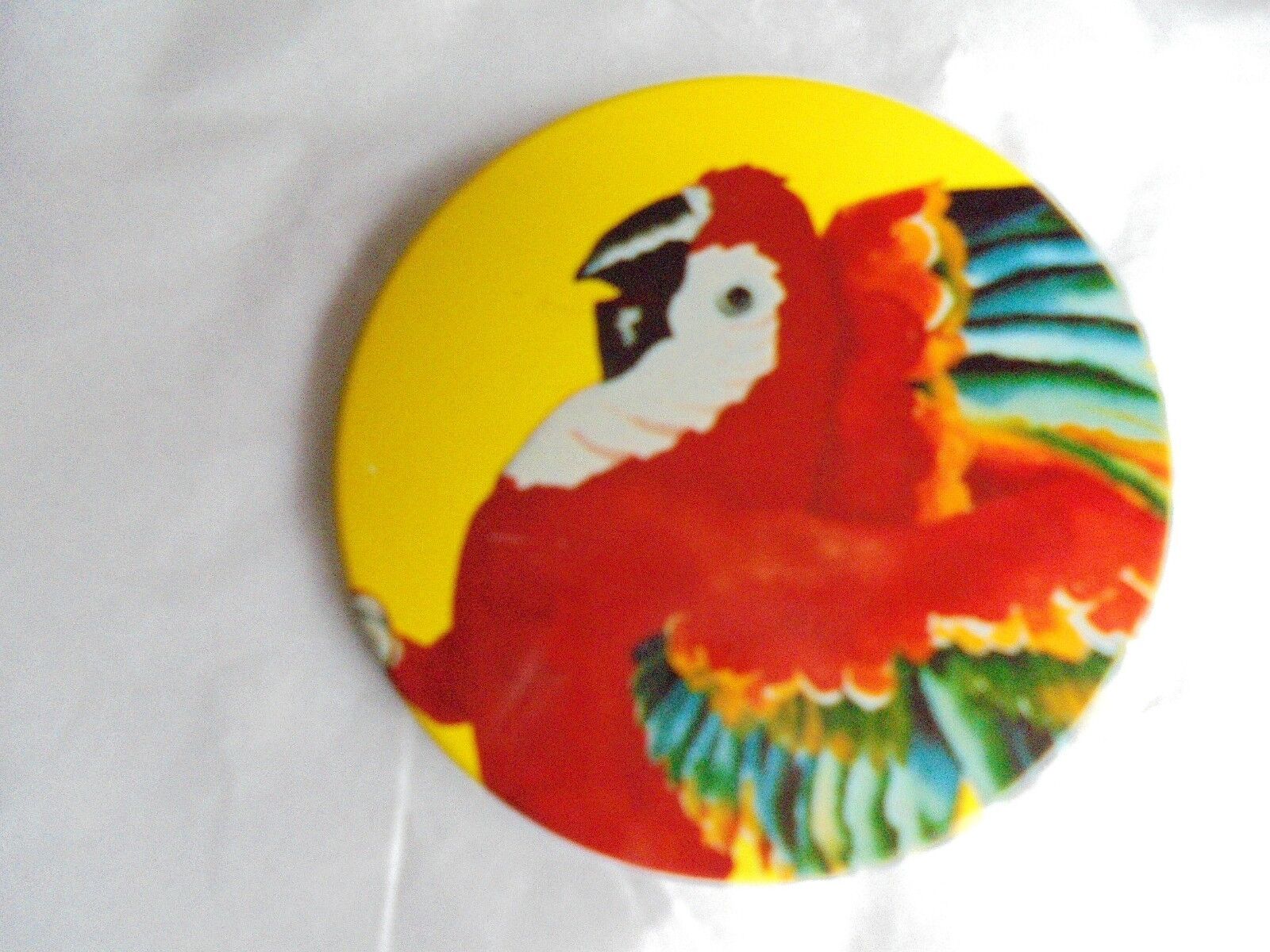 Cool Vintage Colorful Parrot Tropical Bird Pinback Button