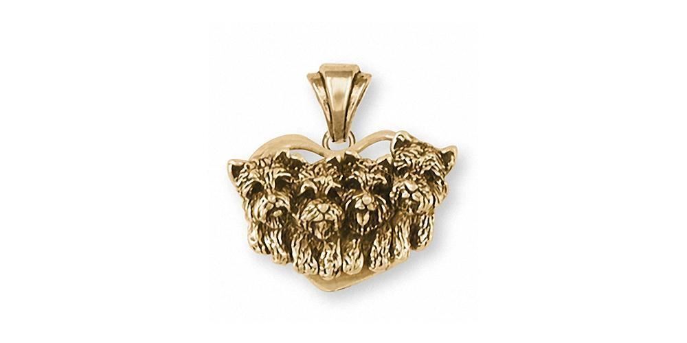 Cairn Terrier Pendant Jewelry 14k Gold Handmade Dog Pendant CNWT26-PG