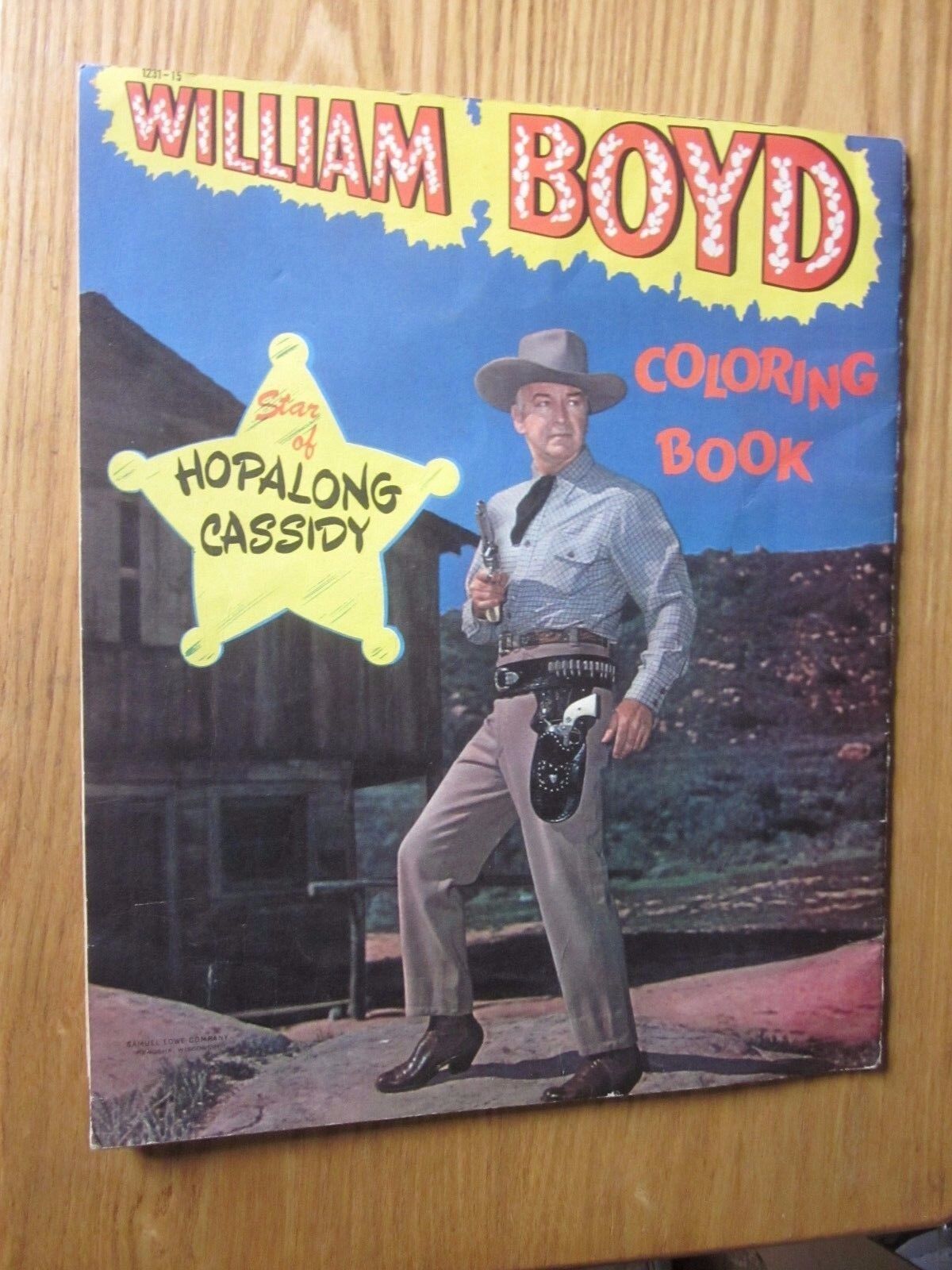 1950 VINTAGE  HOPALONG CASSIDY STAR COLORING BOOK William Boyd Samuel Lowe Co.