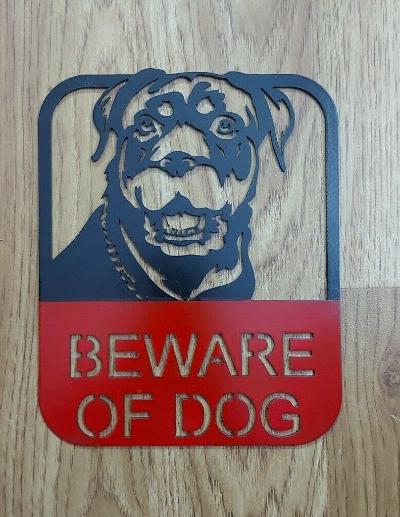 Rottweiler Bewere of dog metal sign Warning steel Plaques Angry dog