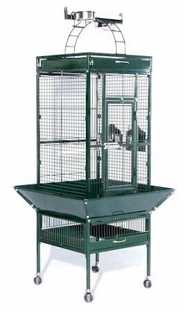 Small Wrought Iron Select Bird Cage - Sage Green