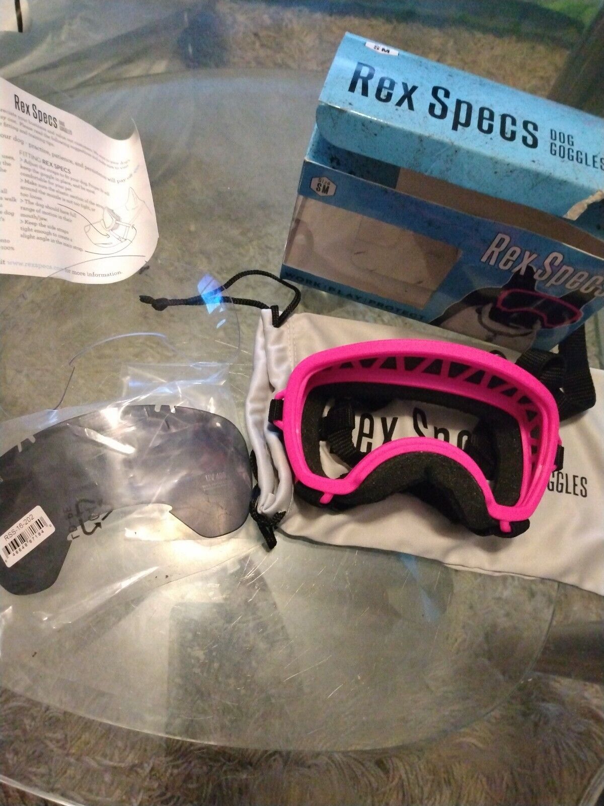 New Rex Specs Dog Goggles size S/M