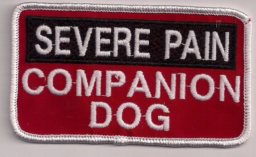 SEVERE PAIN COMPANION DOG service dog vest patch 