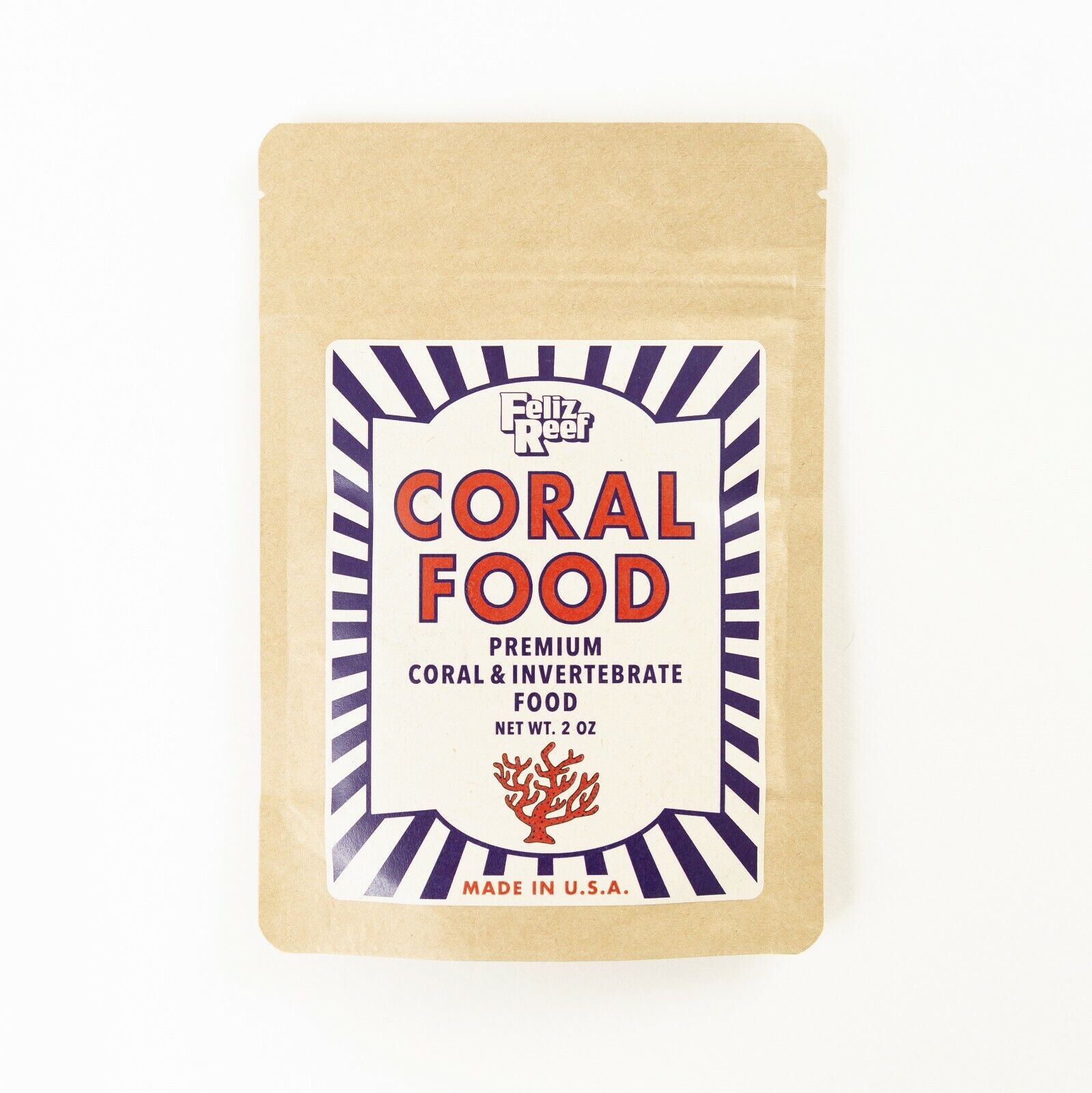 Feliz Reef Coral Food - 2oz Hobby Size - 60g powder LPS SPS feed