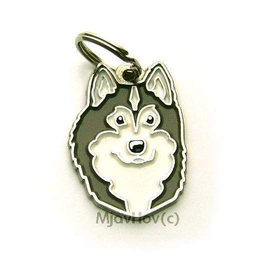 Dog name ID Tag,  Alaskan malamute, Personalized, Engraved, Handmade, Charm