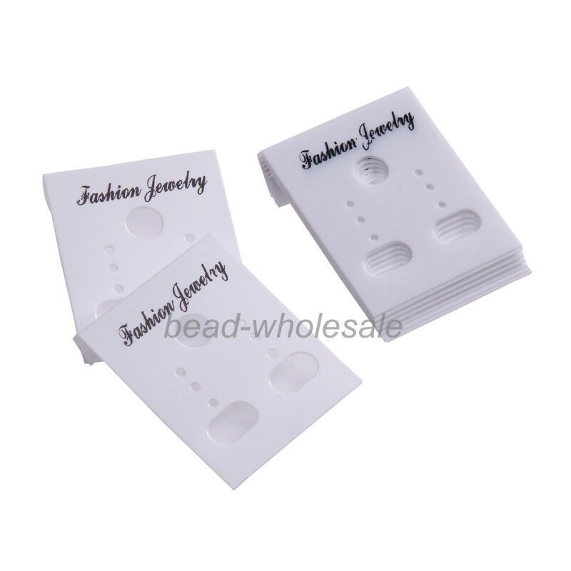 Plastic Earring Display Cards 100 Pcs  Findings 3 colors 35x30mm