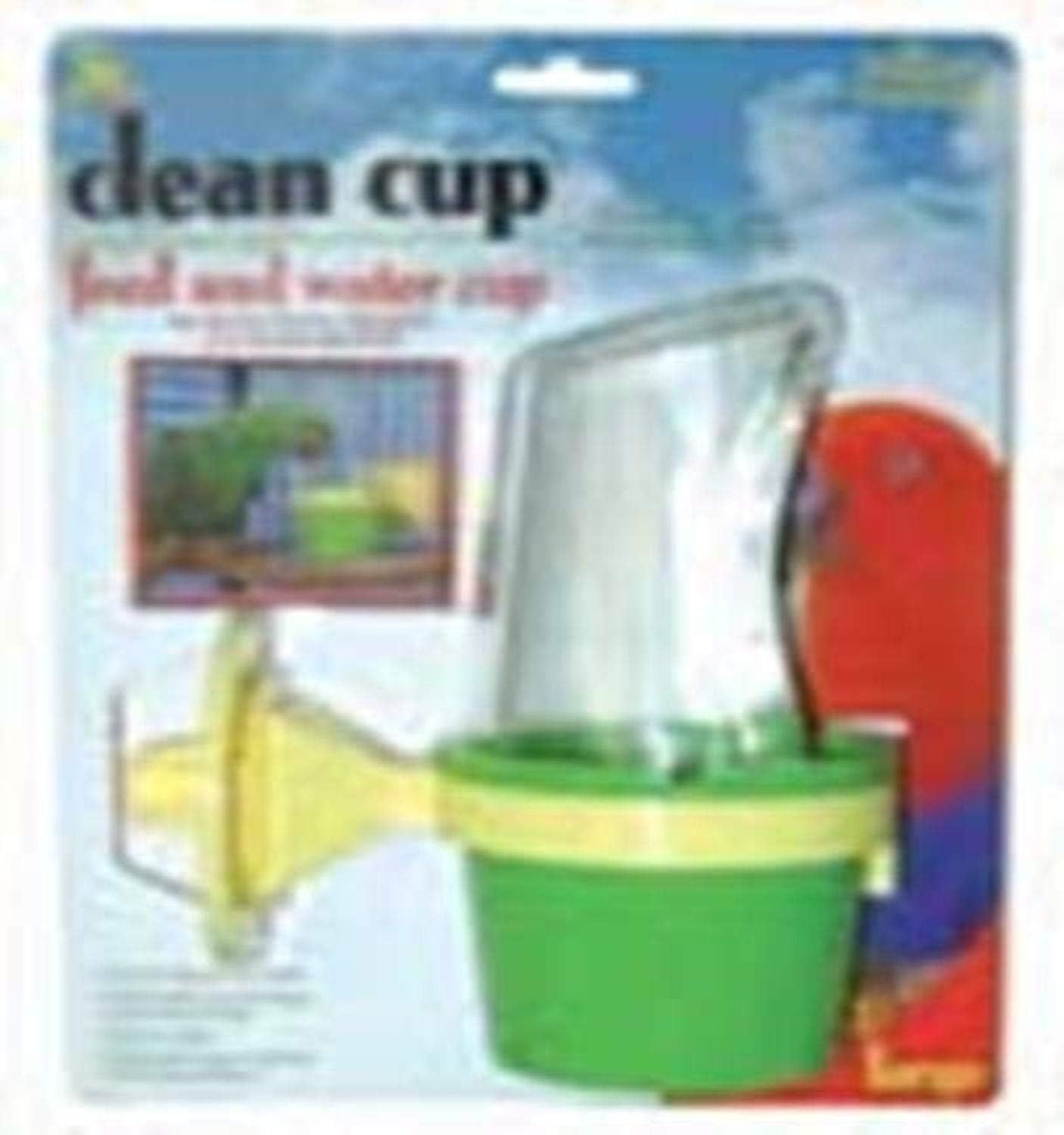 JW Pet Company Clean Cup Feeder and Water Bird Accessory, Large, Multi 