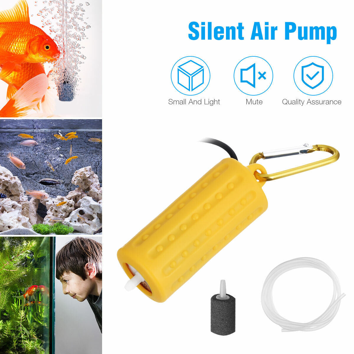 Portable Mini USB Aquarium Fish Tank Oxygen Air Pump Mute Energy Saving Supplies