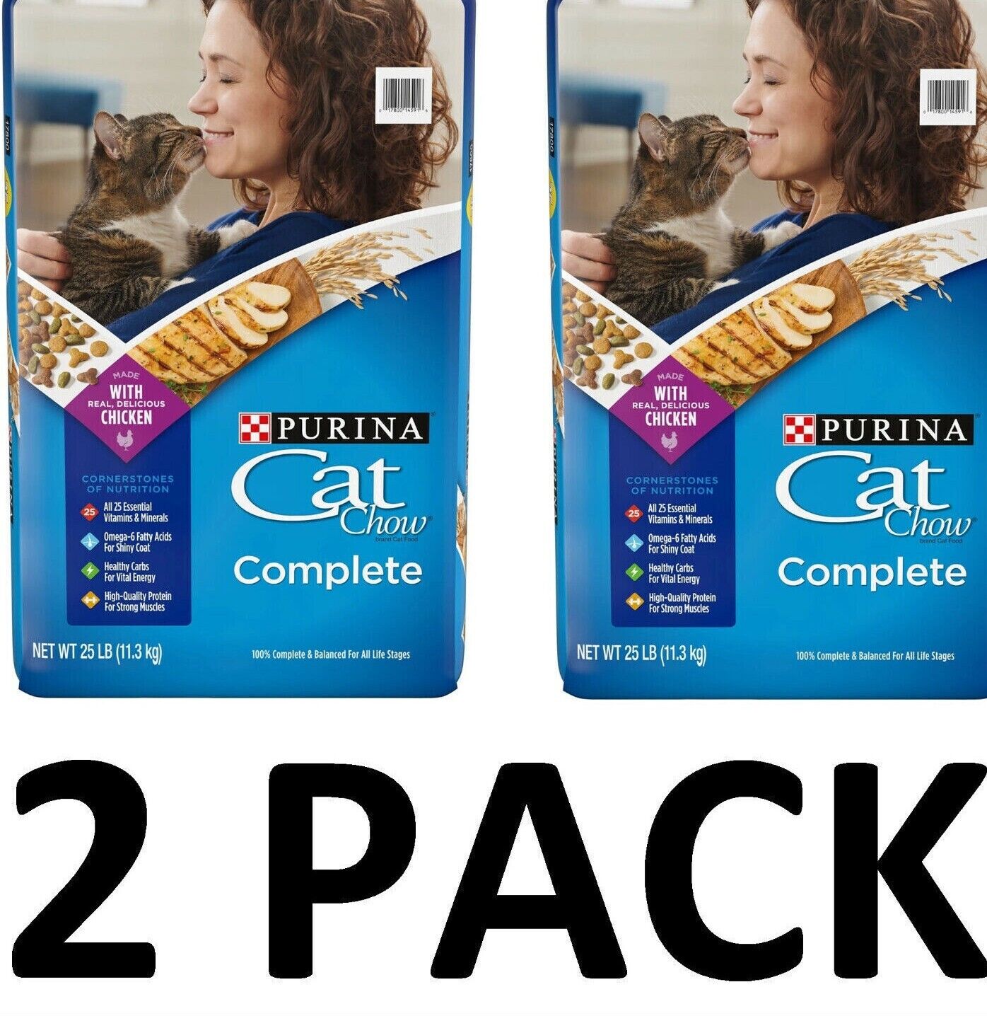 Purina Cat Chow Complete Dry Food 25 Vitamin Mineral for Immune Health 25Pound