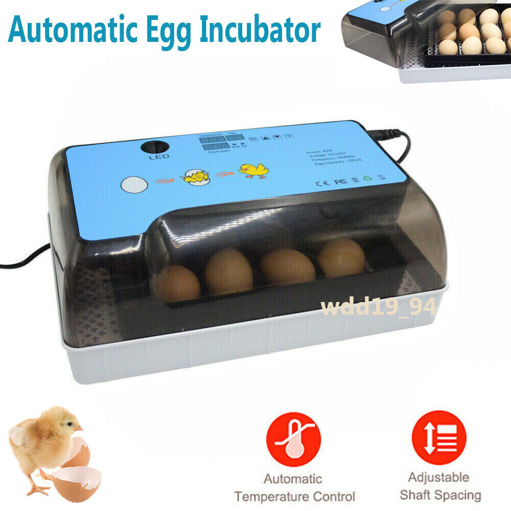 Egg Incubator LED Clear Temperature Automatic Control Hatcher Chicken Quail Duck