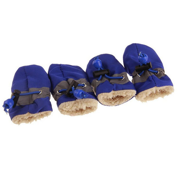 Quality Pet Dog Boots Waterproof Cotton Anti-slip Reflective Puppy Snow Shoes