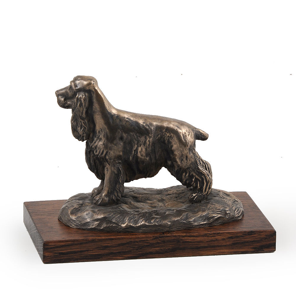 English Cocker Spaniel,dog bust/statue on wooden base, ArtDog Limited Edition CA