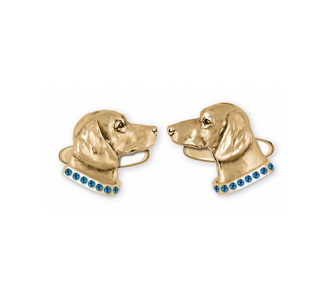 Dachshund Jewelry 14k Gold Dachshund Cufflinks Jewelry Handmade Dog Jewelry DA19