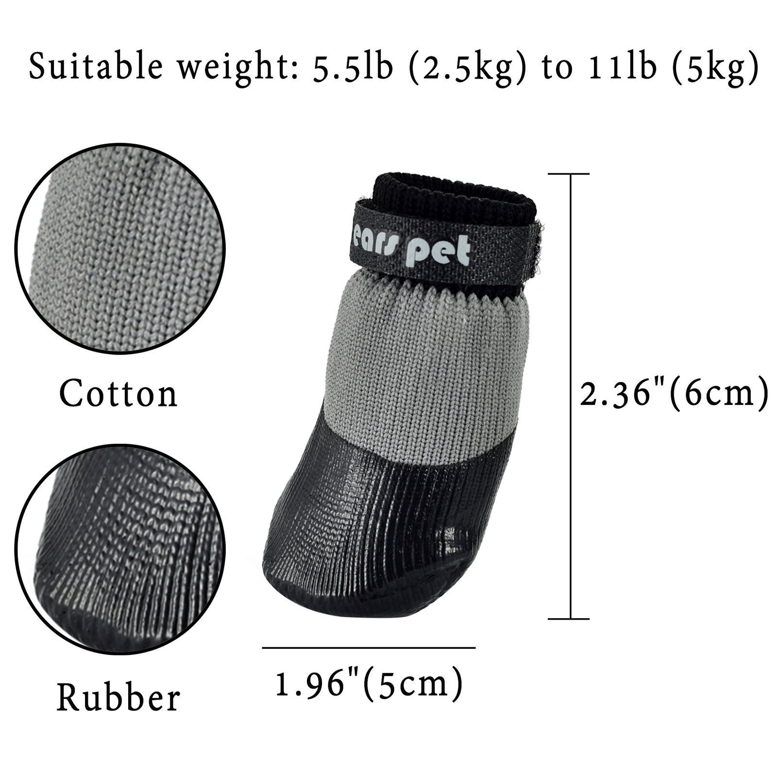 Dogs Outdoors Anti-slip Socks Soft Rubber Waterproof Dog Strapped Boots Shoes