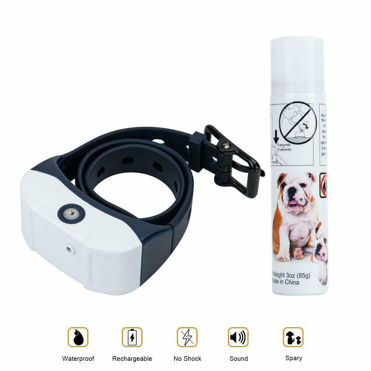 Citronella No Bark Dog Spray Training Collar No Shock Rechargeable Waterproof