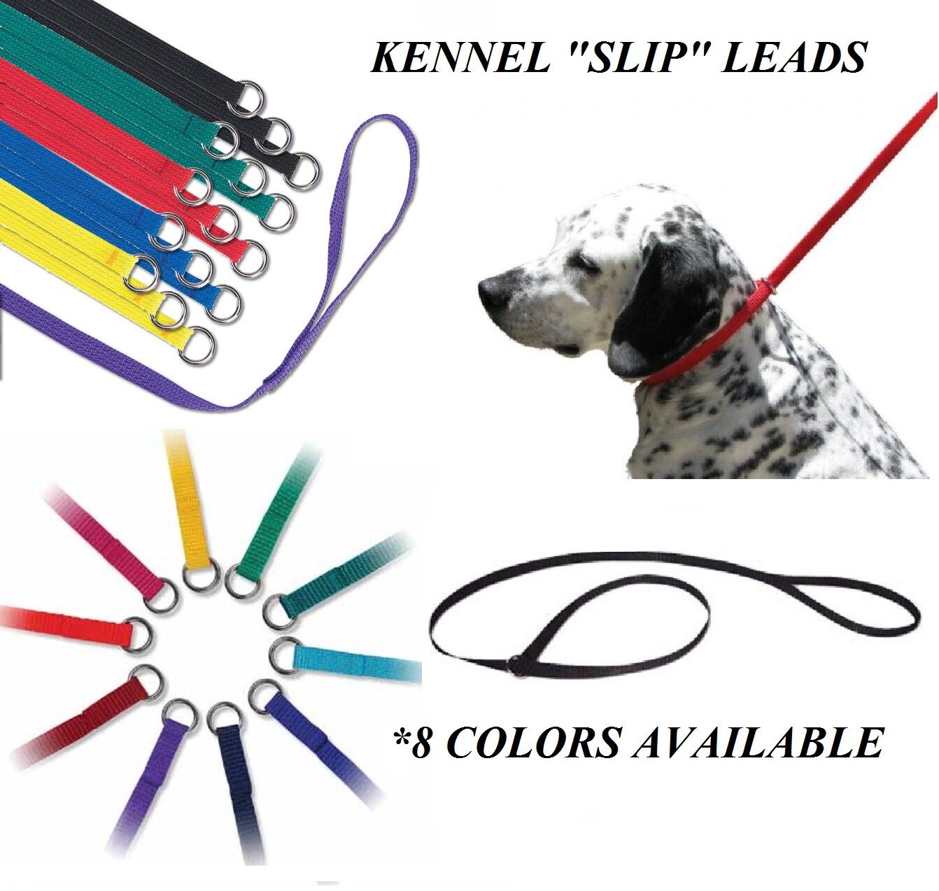96pc LOT DOG NYLON Grooming Quick Fit Adjustable KENNEL LEADS No SLIP LEAD LEASH