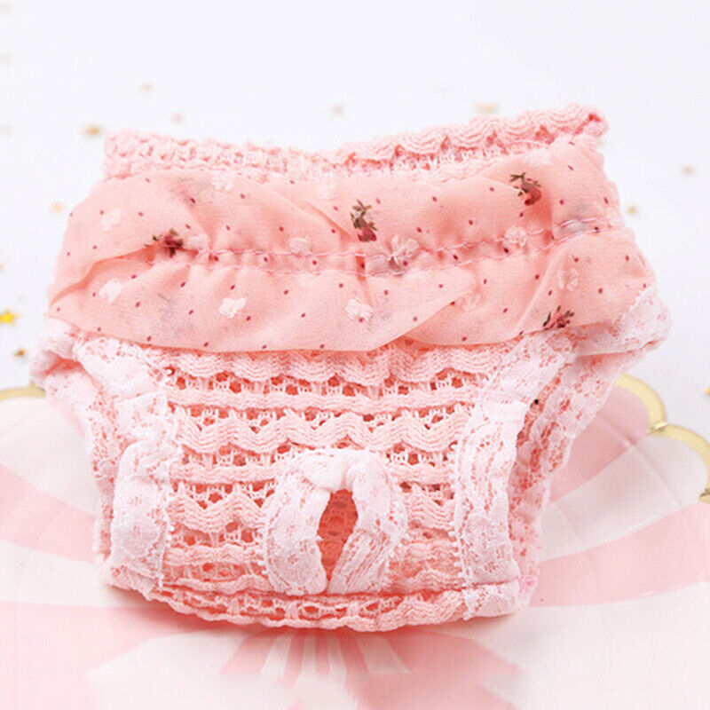 Pet Dog Lace Physiological Pants Diaper Panties Shorts Puppy Washable Underwear