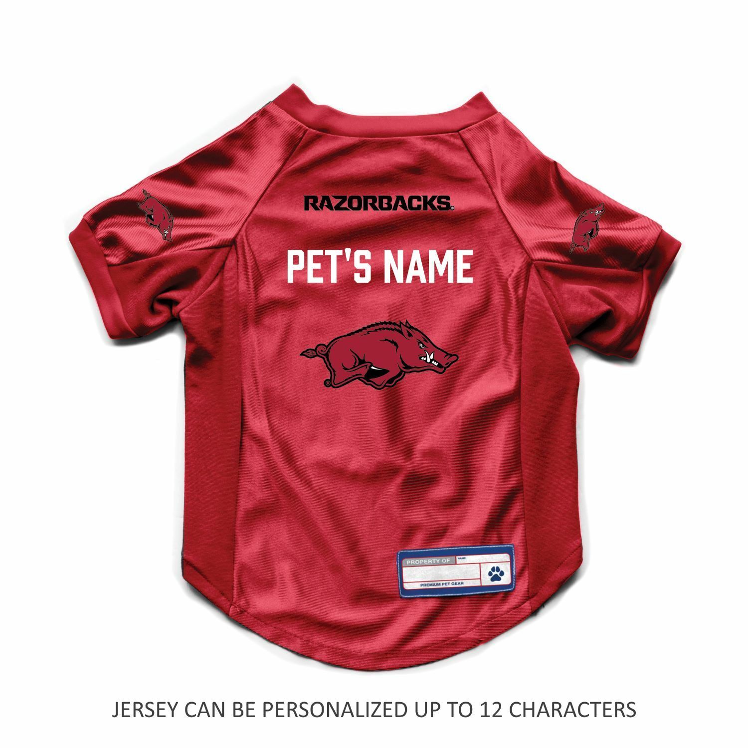 Littlearth NCAA Personalized Dog Jersey ARKANSAS RAZORBACKS Sizes XS-Big Dog