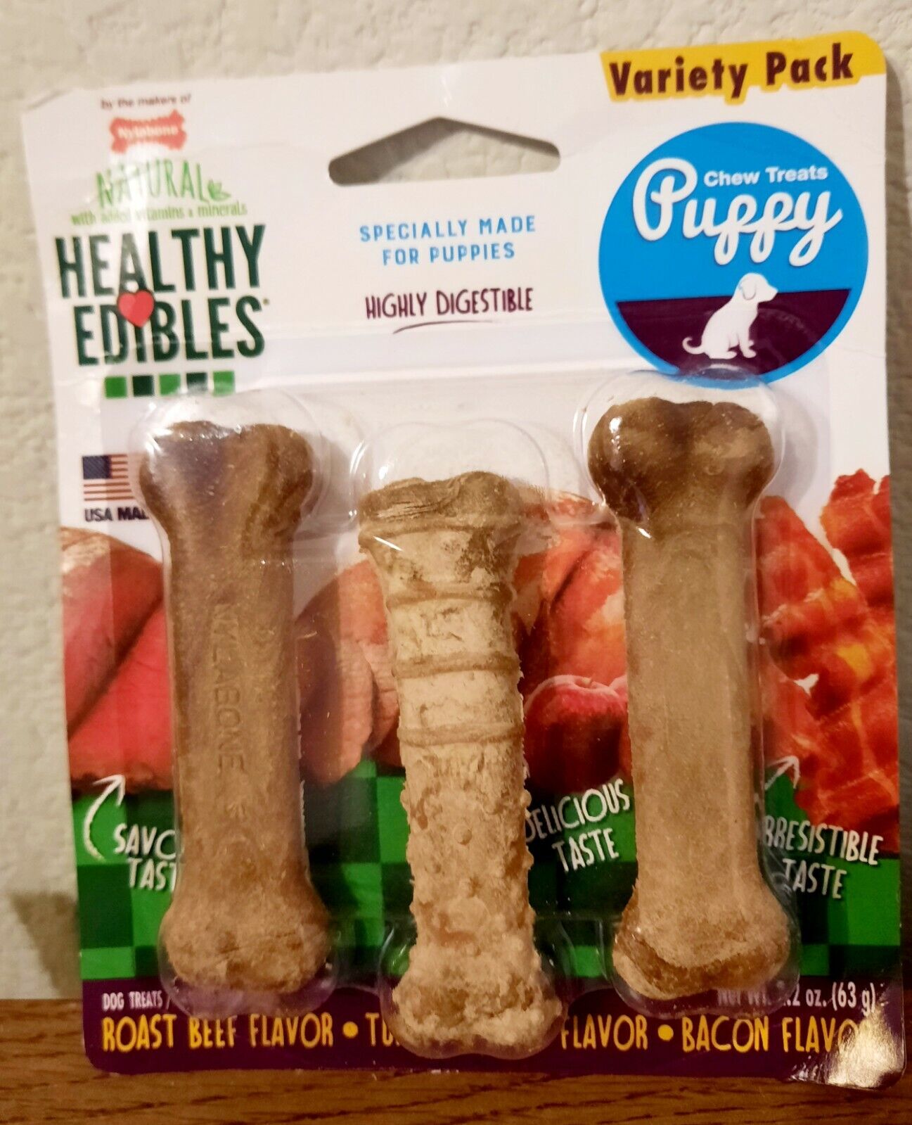 Nylabone Healthy Edibles Puppy Chews - Variety Pack