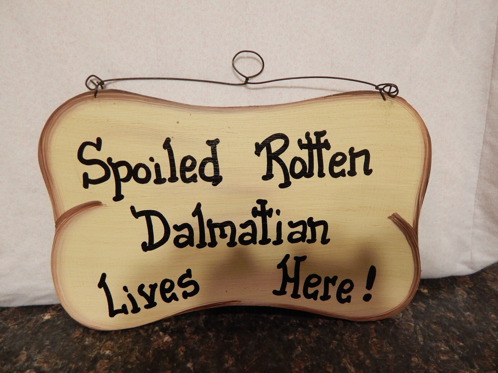 NEW Spoiled Rotten Dalmation Lives Here Handcrafted Wooden Sign/Plaque
