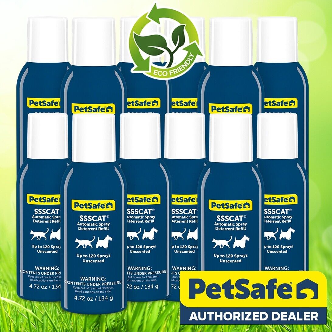 PetSafe SSSCat Spray 12 Refill Cans Cat Pet Deterrent 4.72 oz PPD00-17622