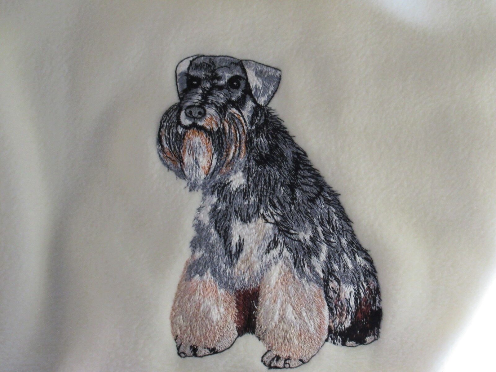 Embroidered Short-Sleeved T-Shirt - Miniature Schnauzer AD015