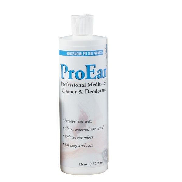 Professional ProEar Medicated Pet Dog Cat Ear Cleaner Cleans & Reduces Odors